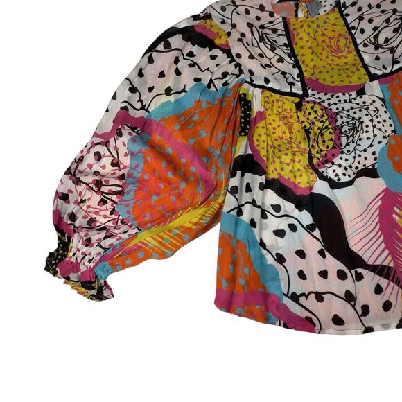 ANTHROPOLOGIE Blank London Floral Patchwork Blouse Top Size XS - Picture 6 of 10